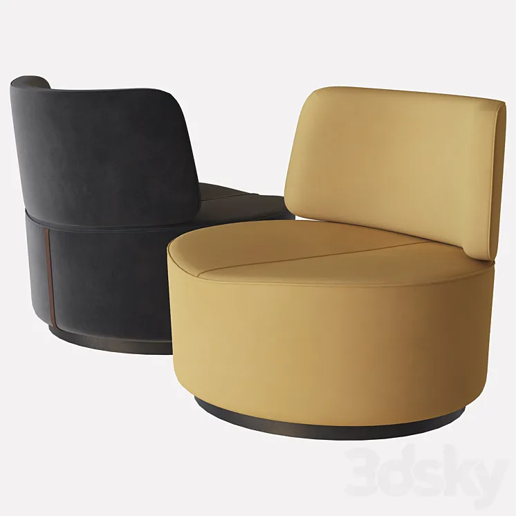 harmony velvet armchair domkapa 3DS Max