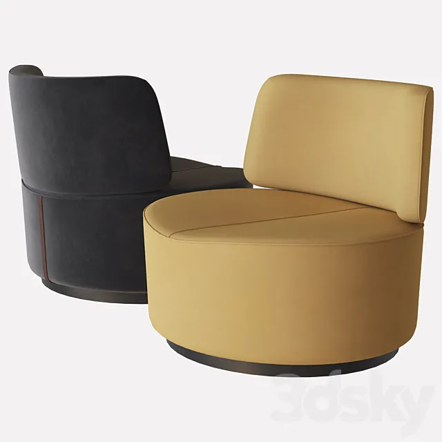 harmony velvet armchair domkapa 3DSMax File