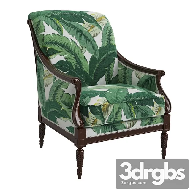 Harwood accent chair palm leaf 3dsmax Download