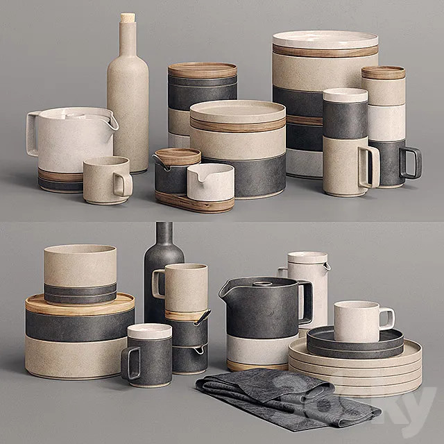 Hasami Porcelain Sets 3DSMax File