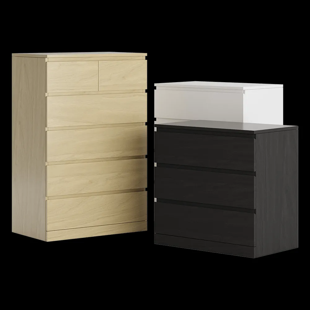 Hasan Guner – Chest of drawers Ikea Malm 3ds Max