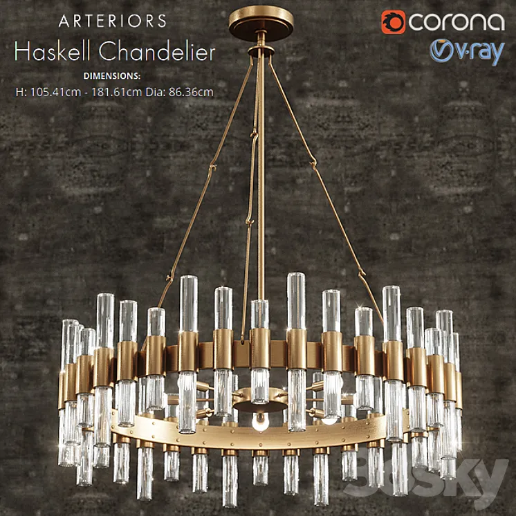 haskell Chandelier 3DS Max