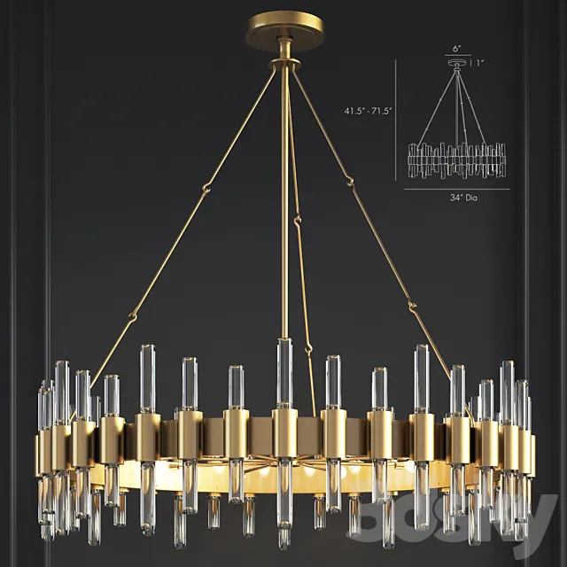 Haskell Large Chandelier Arteriors Home 3DSMax File