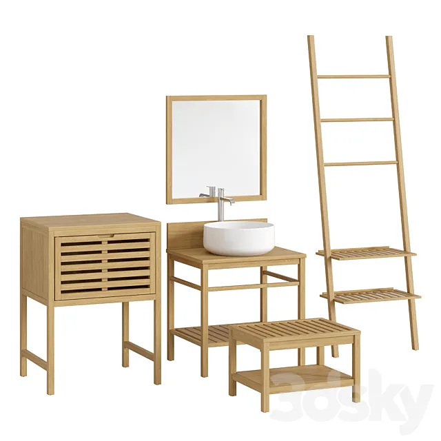 Haumea La redoute Bathroom furniture set # 01 3DS Max Model