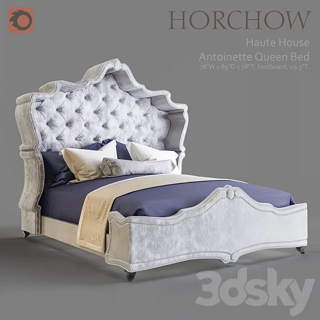 Haute House Antoinette Queen Bed Horchow 3ds Max