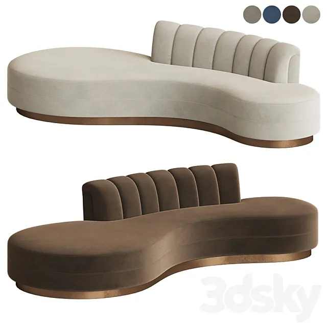 Haute House Layla Chanel Tufted Curved Sofa 3ds Max