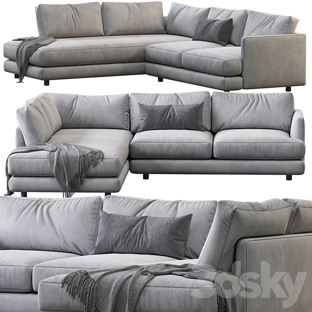 Haven 2-Piece Terminal Chaise Sectiona 3ds Max