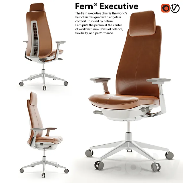 Haworth Fern Executive armchair 3DS Max Model