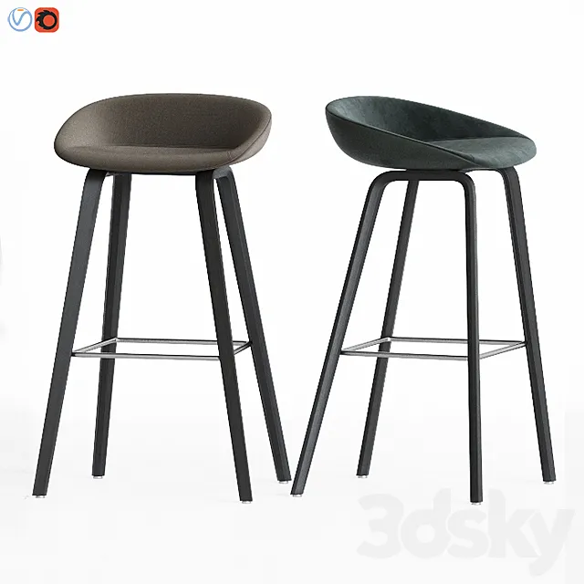 Hay Aas 32 Barstool 3DS Max Model