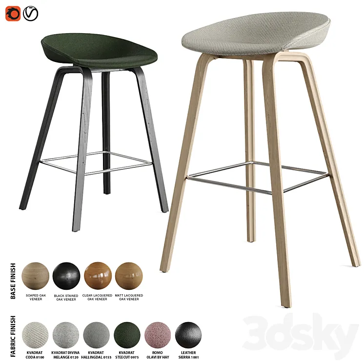 Hay – AAS 33 Barstool & Counter Stool 3DS Max