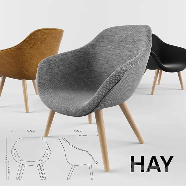 HAY LOUNGE CHAIR AAL82 3DS Max
