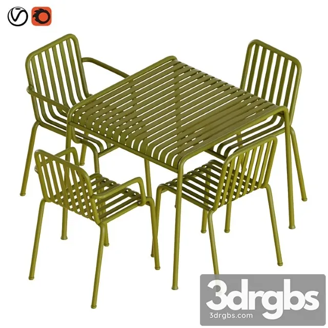 Hay palissade table and chairs 2 3dsmax Download