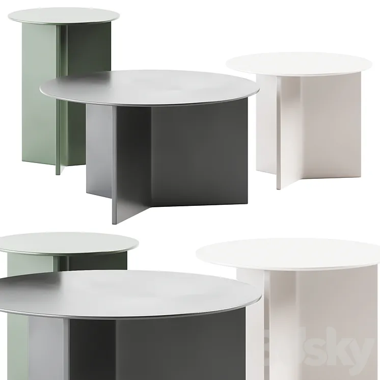 Hay Slit Coffee Tables set 3DS Max