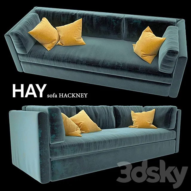 HAY sofa HACKNEY 3 SEATER 3DSMax File