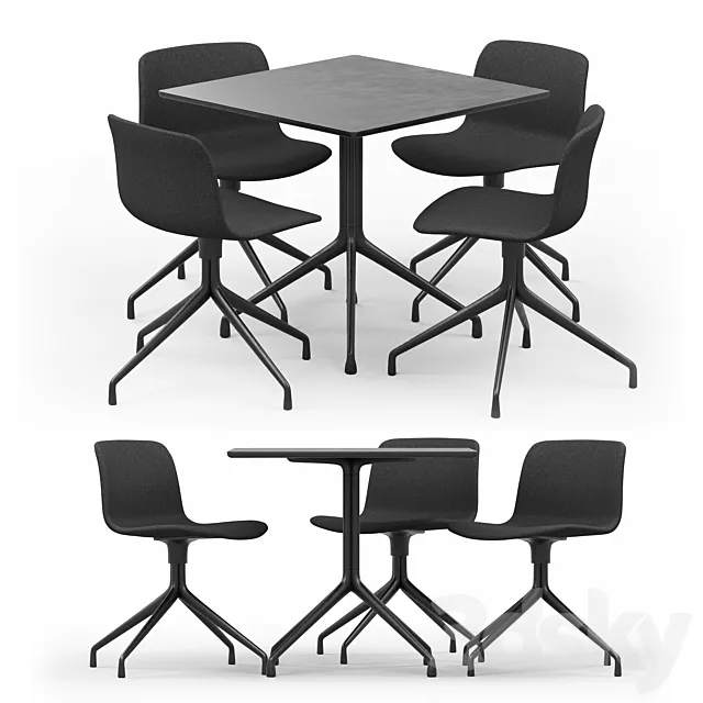 Hay Table and Chair 3ds Max