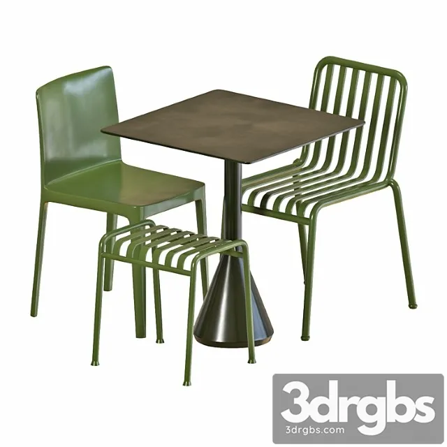 Hay Table And Chairs Set 5 3dsmax Download
