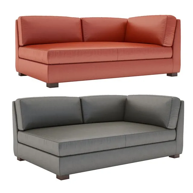 Hayden Leather Left-arm Sofa 3dsMax Model