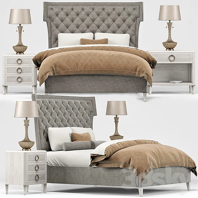 Hayley Hollywood Bed Nightstand Lamp 3ds Max