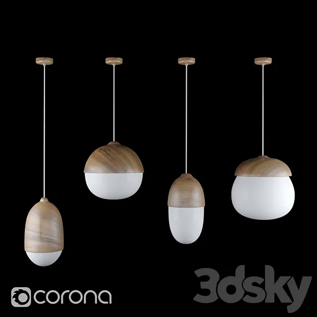 Hazelnut Pendants 3ds Max