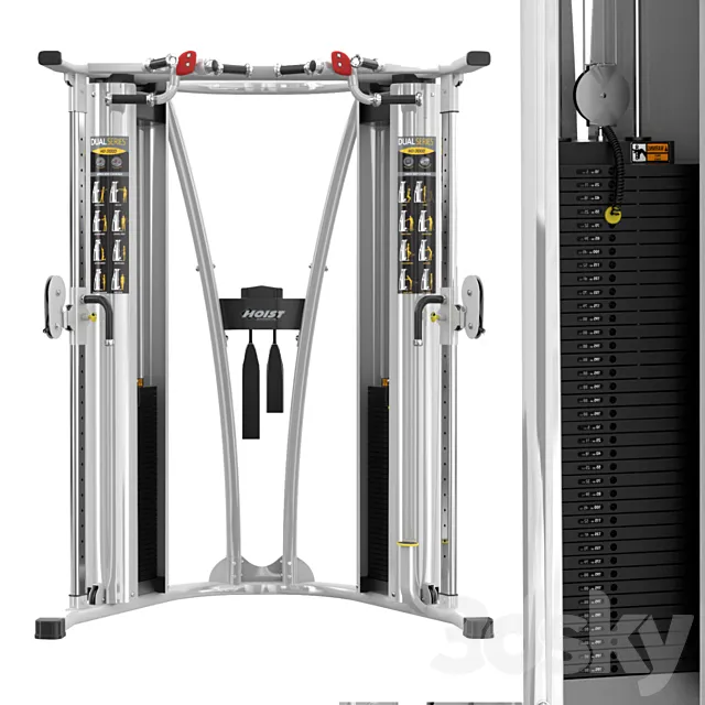 HD 3000 DUAL PULLEY FUNCTIONAL TRAINER 3ds Max