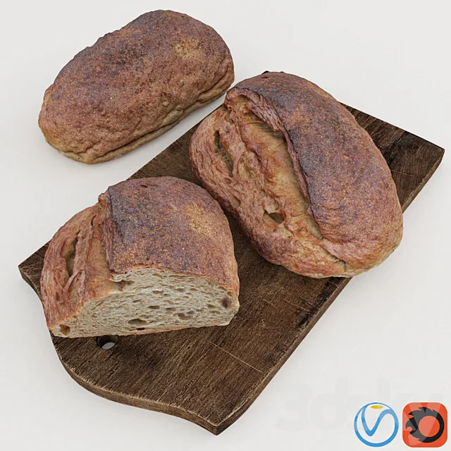 HD Realistic Farmer Buckwheat Bread 3ds Max