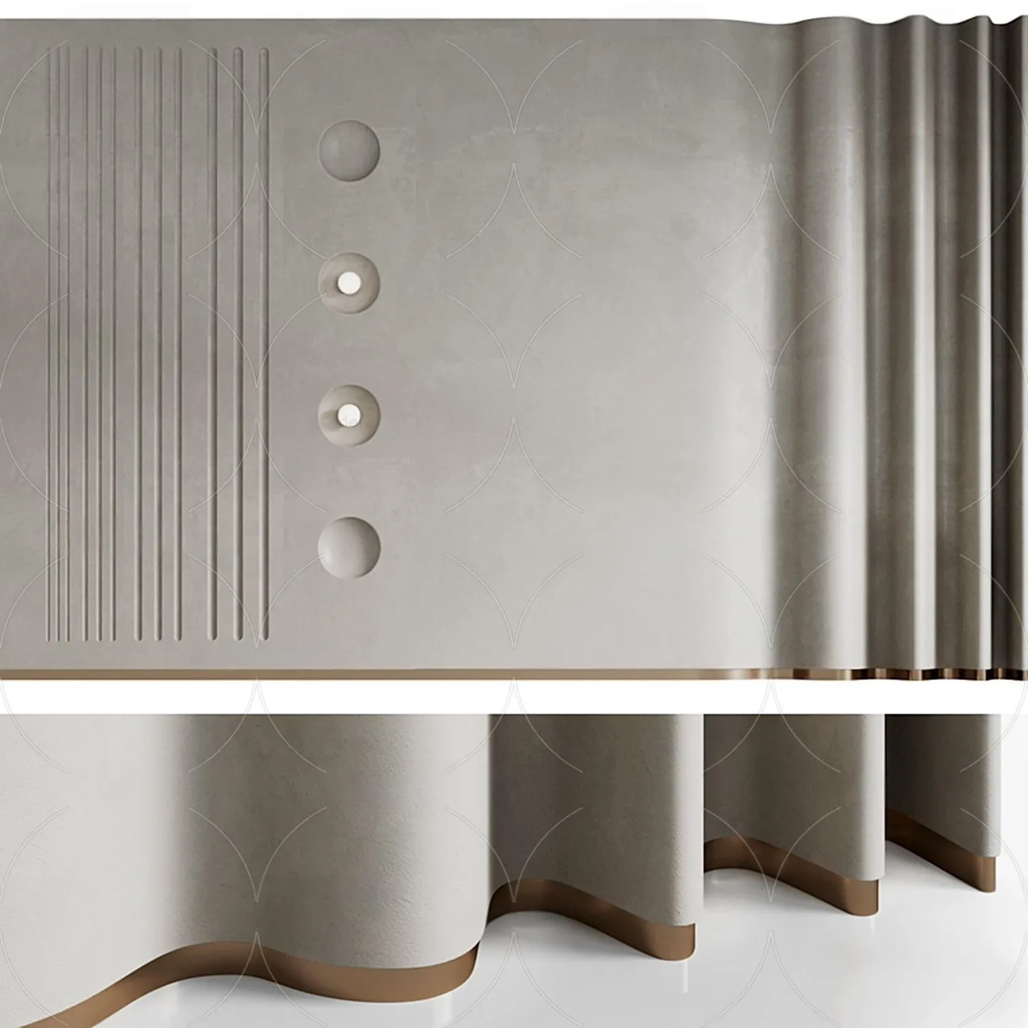 Headboard for Bed 3D Models – 3DSKY – 005 – VRAY Render