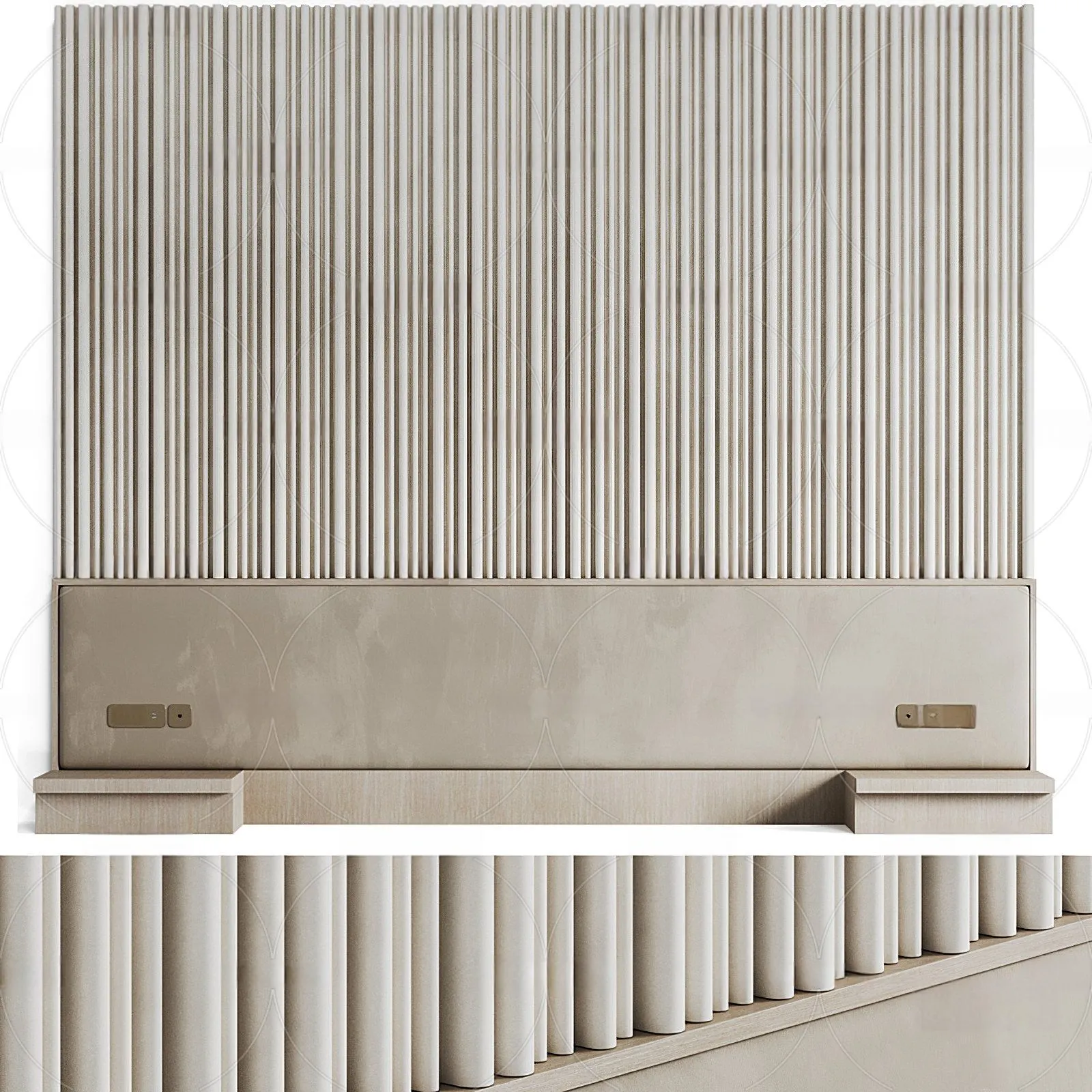 Headboard for Bed 3D Models – 3DSKY – 008 – VRAY Render