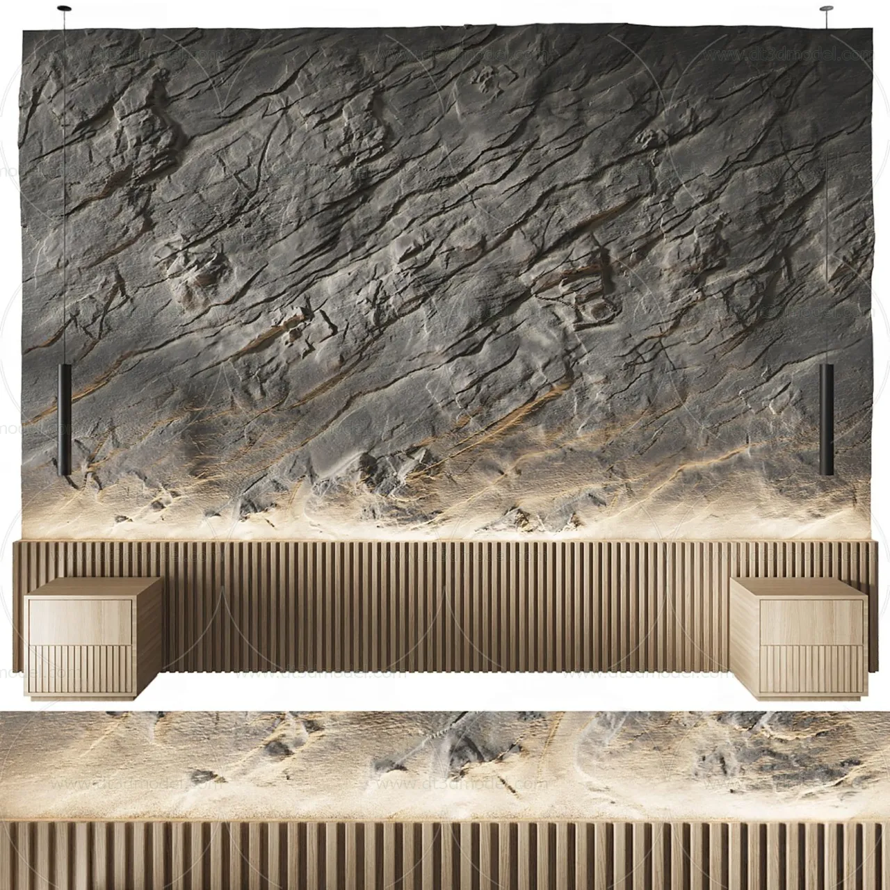 Headboard for Bed 3D Models – 3DSKY – 028 – VRAY Render
