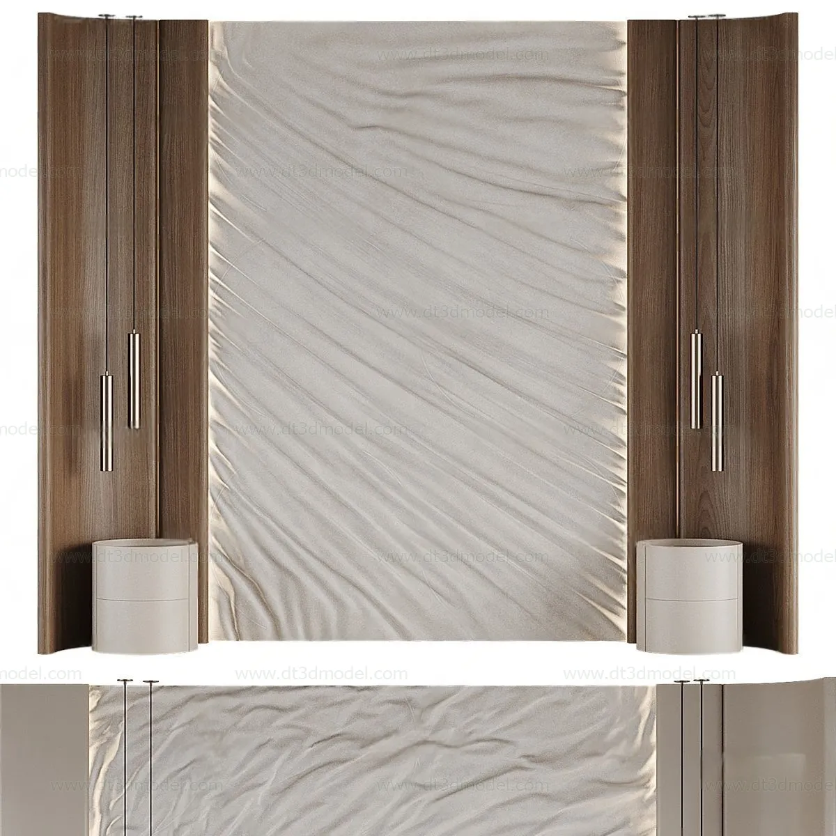 Headboard for Bed 3D Models – 3DSKY – 055 – VRAY Render