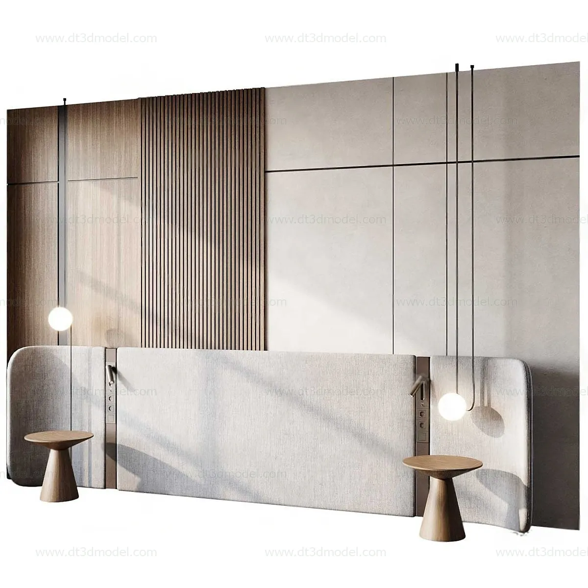 Headboard for Bed 3D Models – 3DSKY – 067 – VRAY Render
