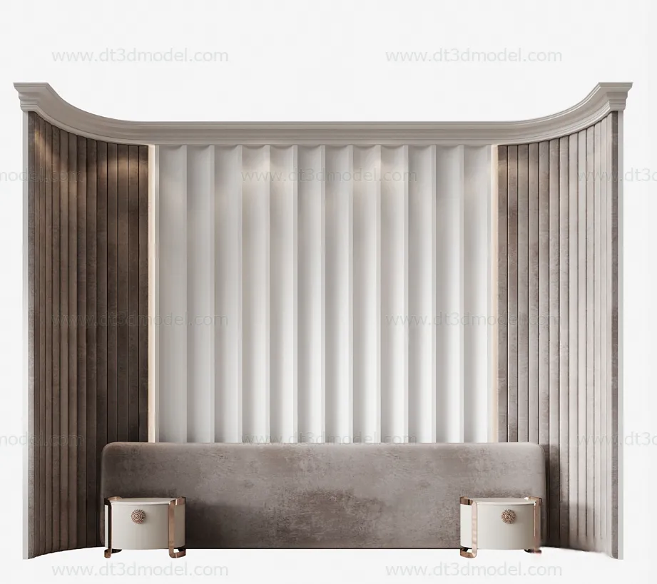 Headboard for Bed 3D Models – 3DSKY – 182 – CORONA Render