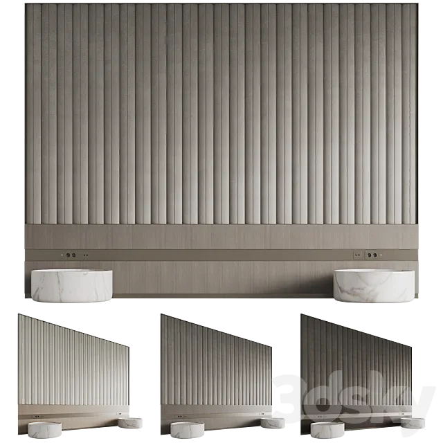 Headboard Modern for the bedroom 3ds Max