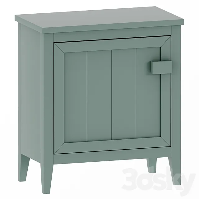 Headboard table with 1 door Carlos 3DS Max Model