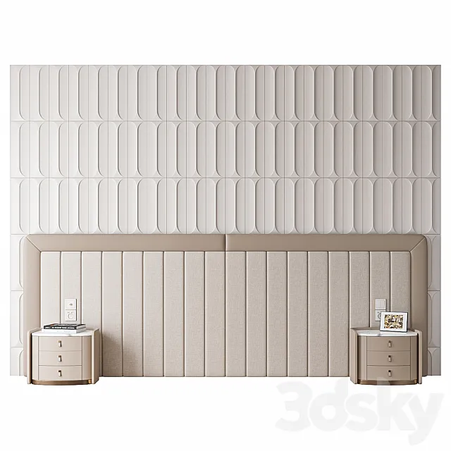 Headboard Wall 009 3dsMax Model