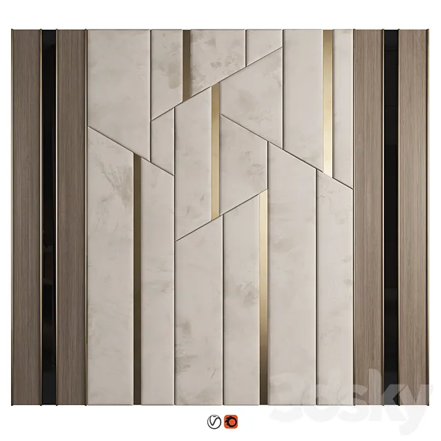Headboard Wall Panel Decor 05 3ds Max