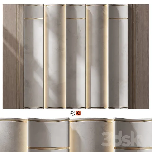 Headboard Wall Panel Decor 06 3dsMax Model