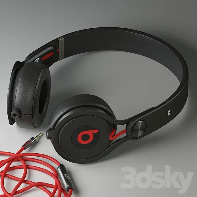 Headphones Beats MIXR 3DS Max Model