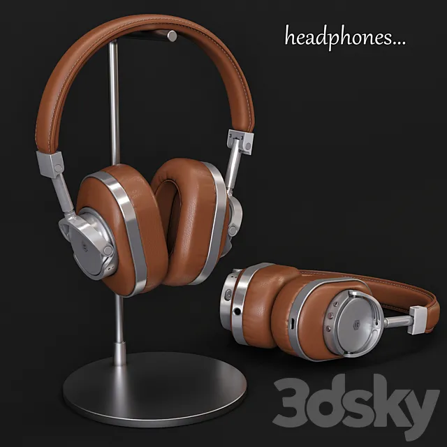 Headphones Master & Dynamic MW60S2 Brown _ Silver 3DSMax File