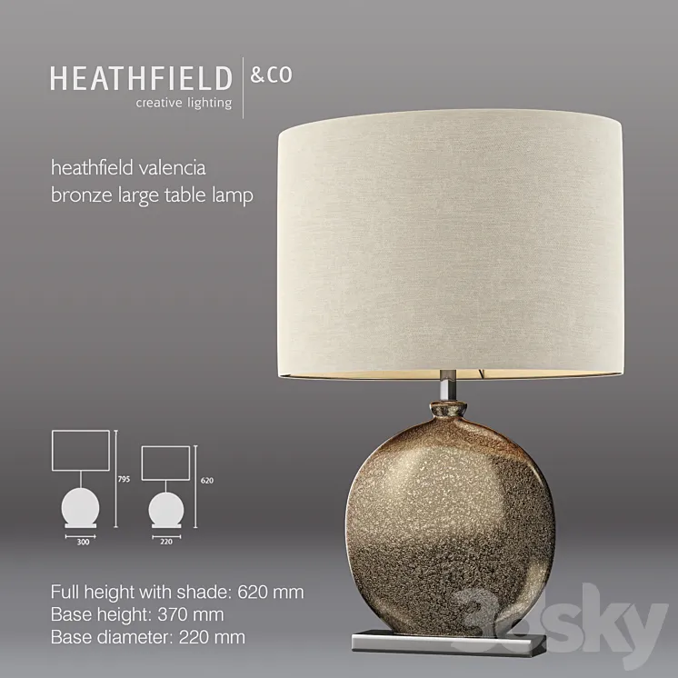 Heathfield valencia bronze large table lamp 3DS Max