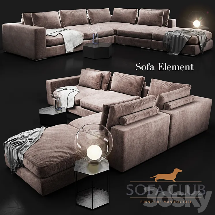 Heating Element Sofa Club 3DS Max