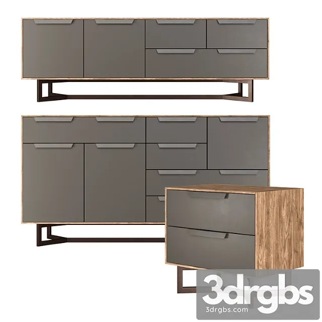 Hedberg nightstand chest of drawers tv stand 2 3dsmax Download