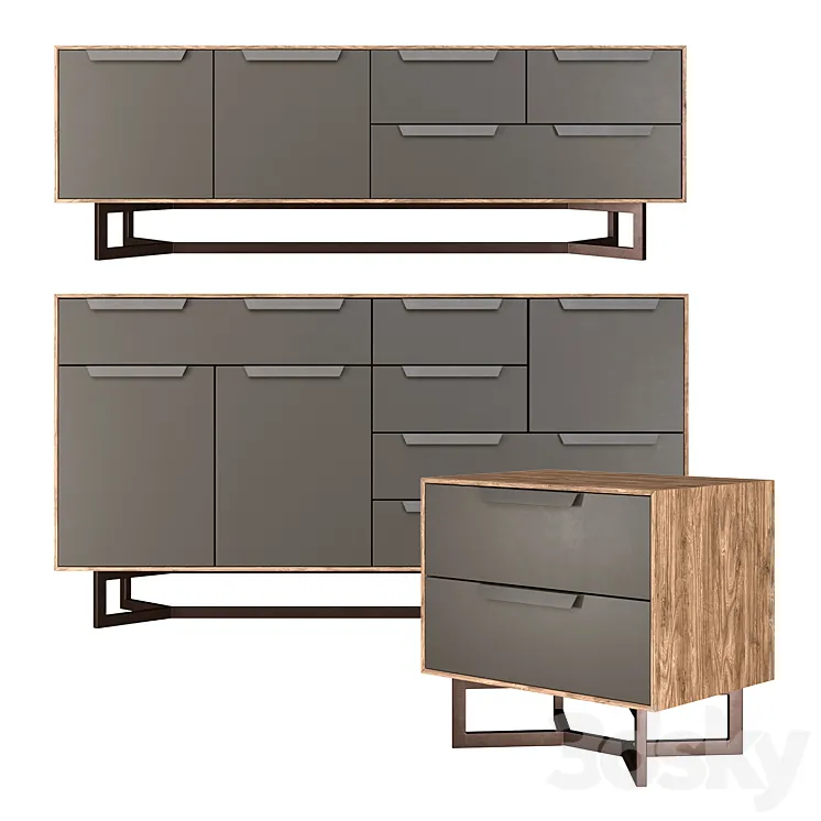 Hedberg nightstand chest of drawers TV stand 3DS Max