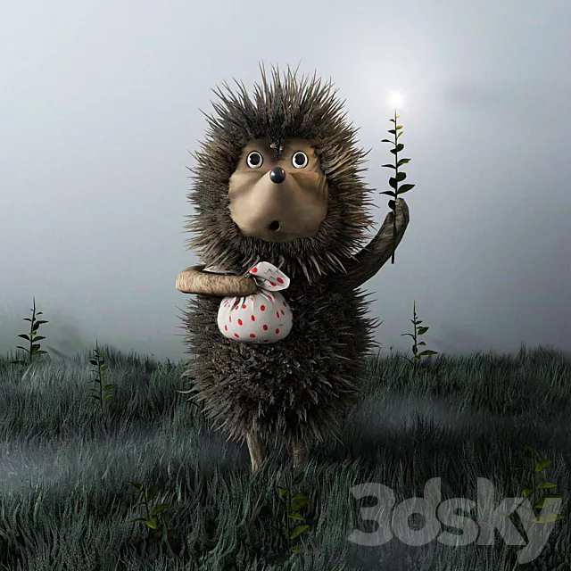 Hedgehog in the fog 3ds Max