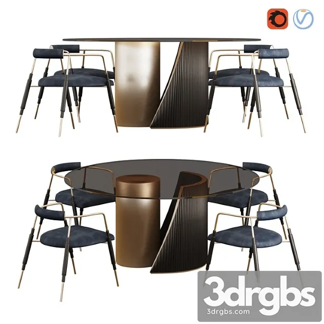 Hege table and frame chair by shake 2 3dsmax Download
