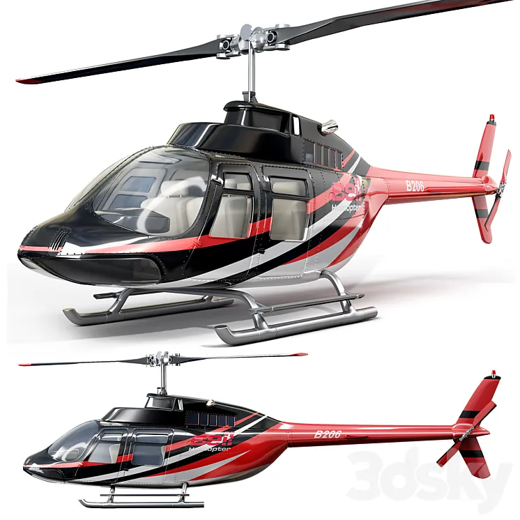 helicopter_bell_206 3DS Max