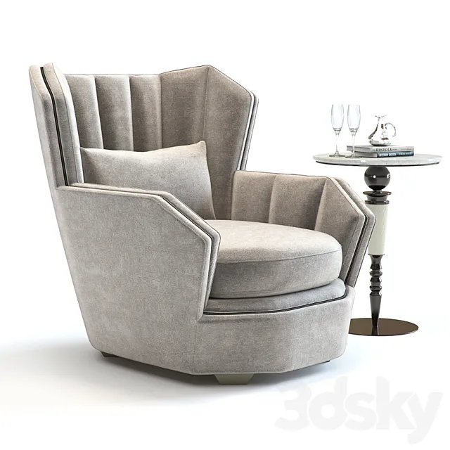 Hemingway Armchair 3ds Max