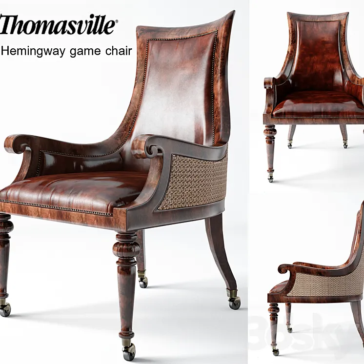 Hemingway game chair 3DS Max