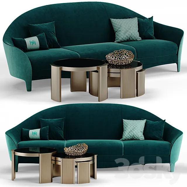 Heritage Cortes sofa 3ds Max