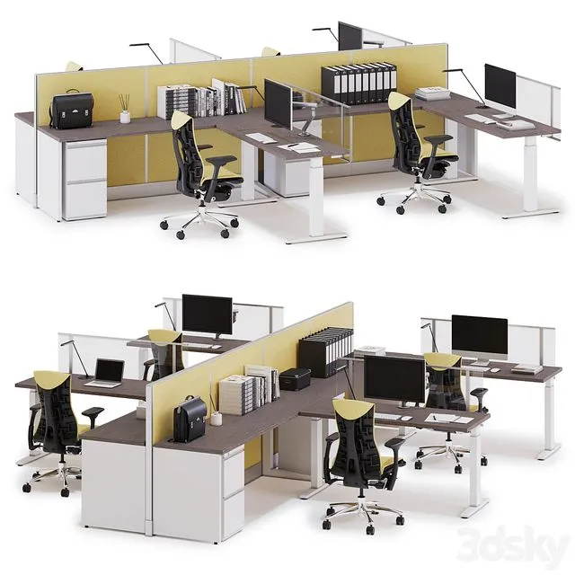 Herman Miller Action Office System (v7) 3dsMax Model