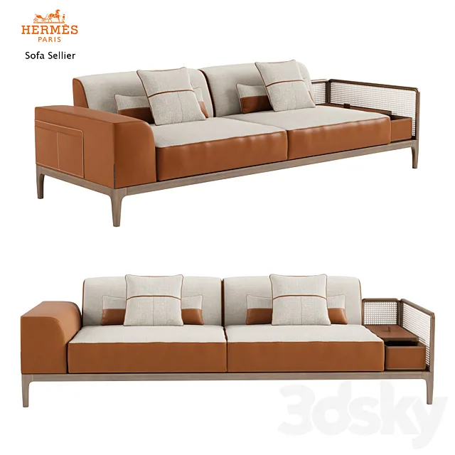 Hermes_Sofa Sellier 3ds Max